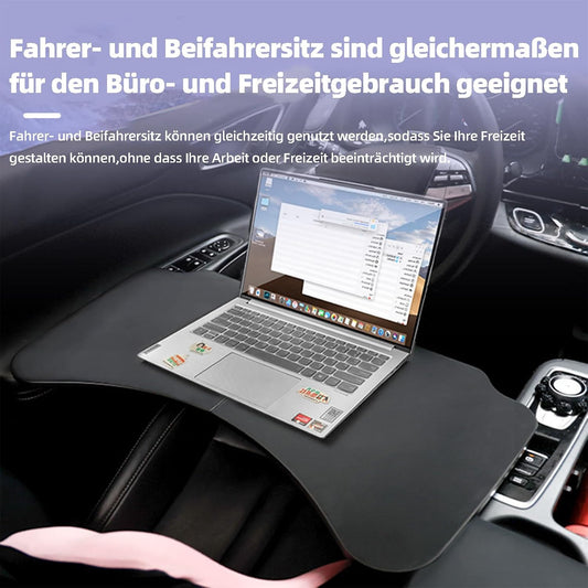 Tragbare Auto Tisch Klappbar Multifunktionaler Auto Laptop Tisch für Fahrer und Beifahrer Mobiler Auto ESS Tisch mit Ergonomischem Gebogenem Design Ideal für Arbeiten Essen und Freizeit im Auto