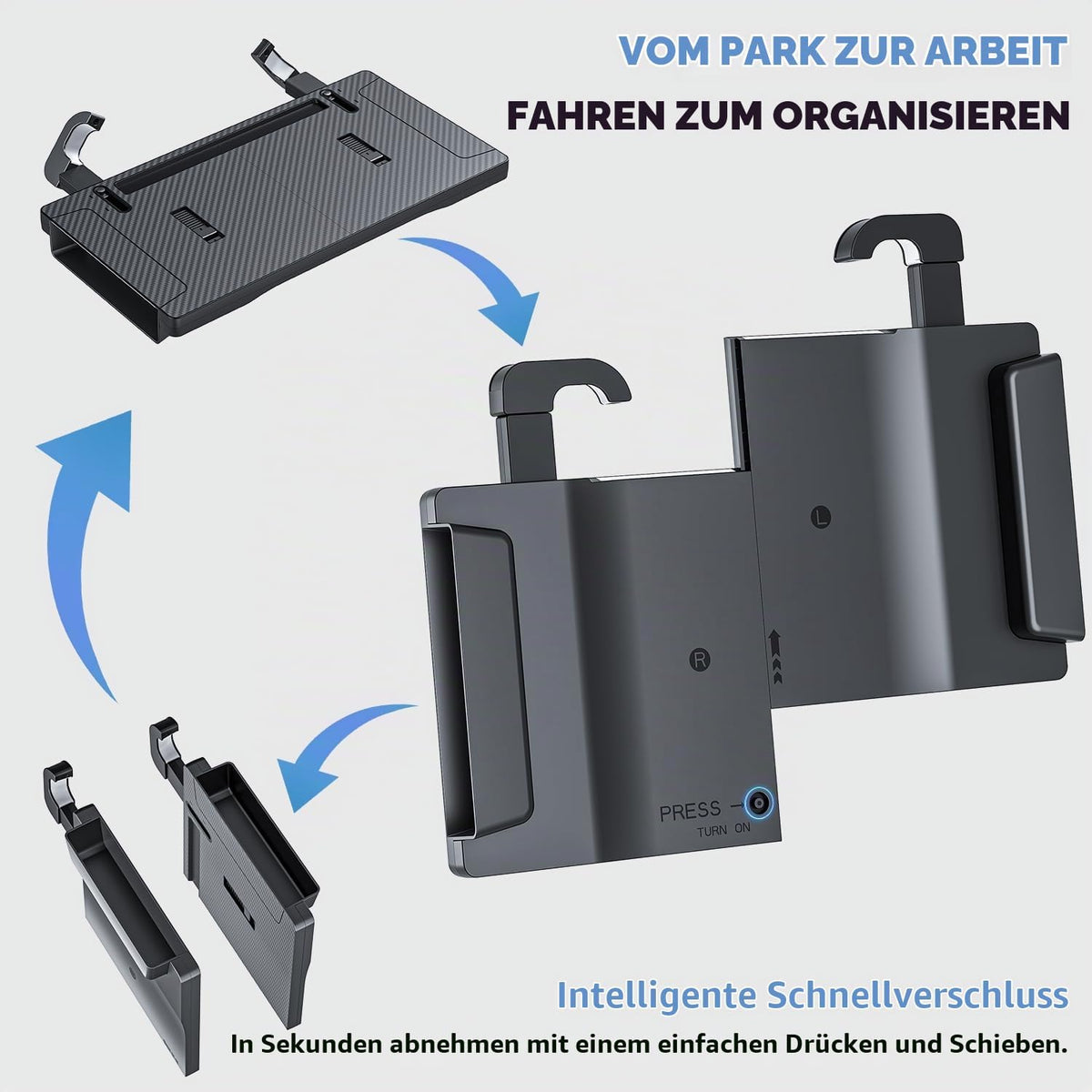 Auto-Tablett, Laptop-Schreibtisch für Lenkrad, Lenkradablage, praktisch zum Essen und Arbeiten unterwegs, ideal für Laptop, Tablet oder Telefon, Lenkradschreibtisch